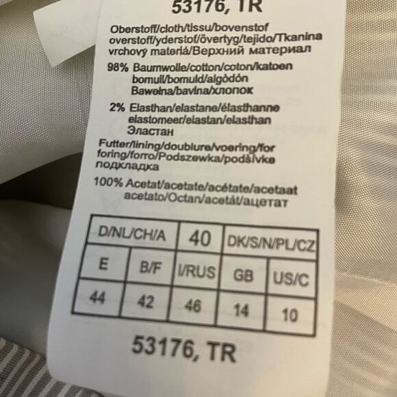 NWOT BIANCA Grey Pinstripe Sleeveless Vest 10 - Picture 4 of 8